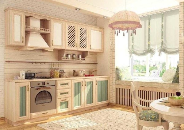 Paneled kitchen furniture: one example