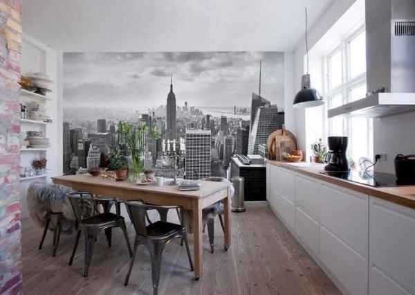 Urban landscapes on photo wallpapers are a popular theme