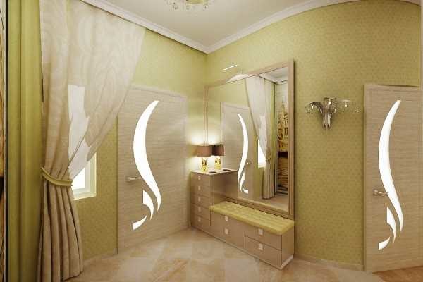 Playing with light and color is a great way to make your hallway look unusual.