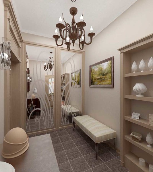 Stylish, beautiful, functional - this is the feeling of this hallway design