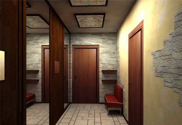 Taking the longest wall under the furniture in a narrow hallway is the right decision