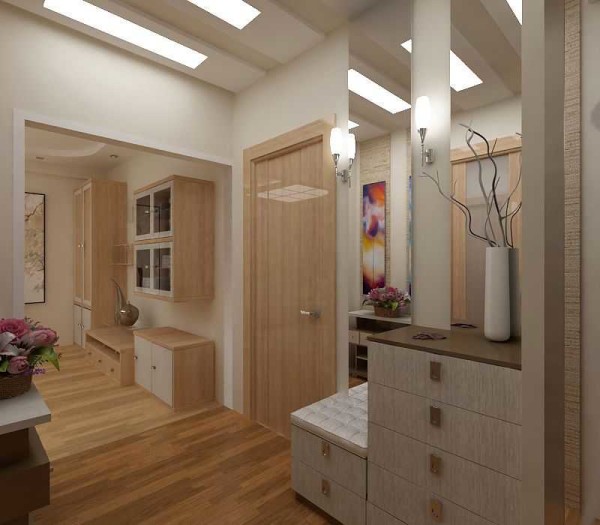 An abundance of mirrors turned a small hallway into a spacious room