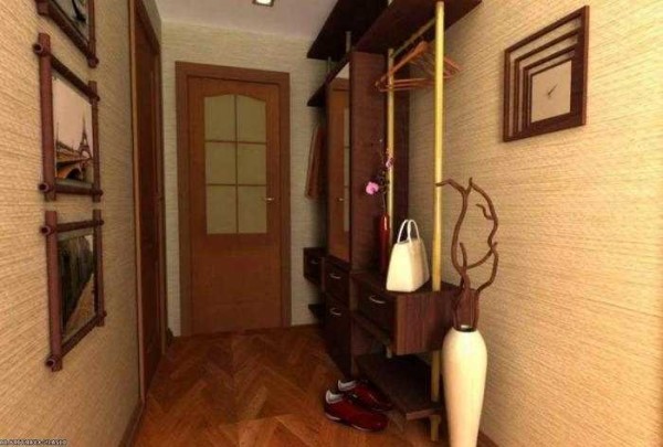 A dark floor in narrow hallways is rarely done, and if they do, then everything else should be light