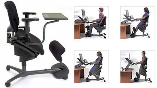 Knee chair with many individual adjustments