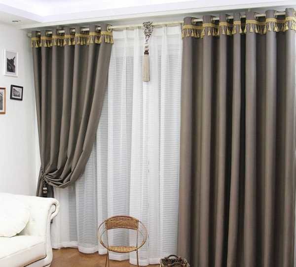Eyelet curtains create crisp pleats