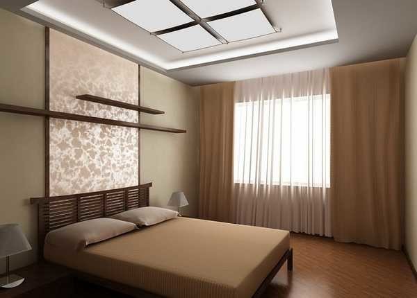 The classics on the windows are applicable in the bedrooms of the minimalism style.