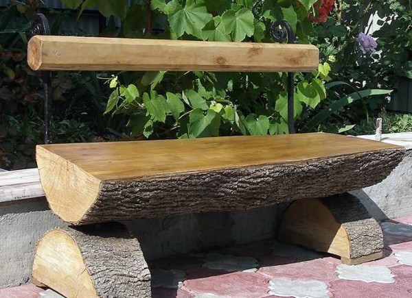 Log bench - quick and easy