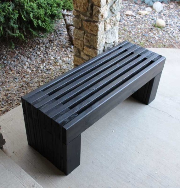 Bench in modern style