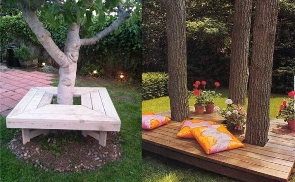 Resting place under a tree
