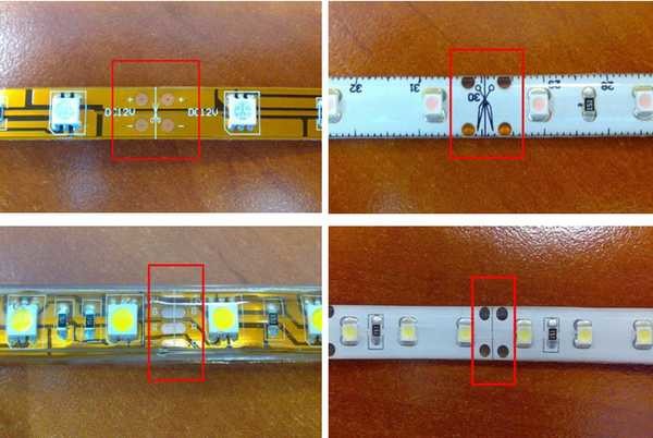 cut the LED strip with scissors strictly according to the marking
