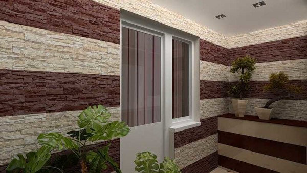 finishing the balcony inside with a stone photo