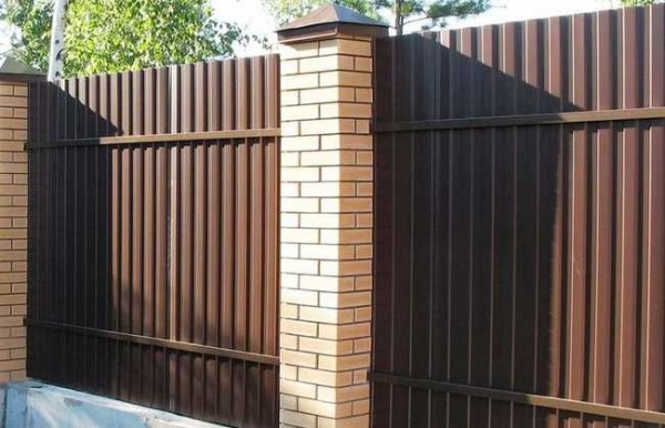 This is a view from the yard to a double-sided fence