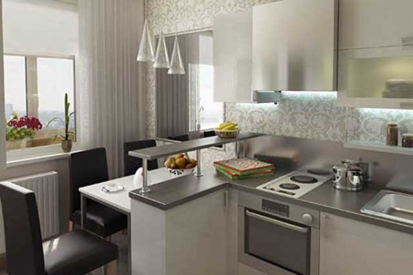 Bar counter in the kitchen - peninsula