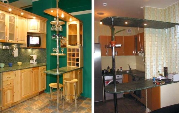 Bar counter for a small kitchen