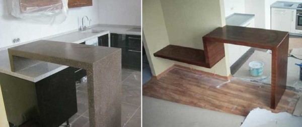 Bar counter for the kitchen in a modern style (minimalism and i-tech will work too)