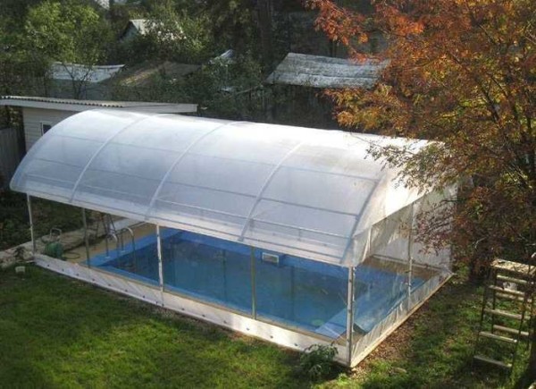 To protect the water from debris, you need a canopy over the pool
