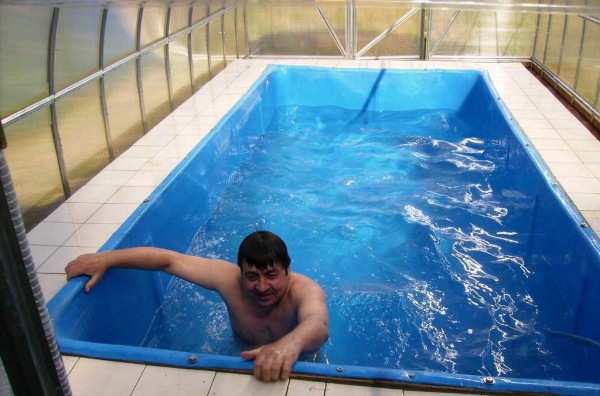 This is a do-it-yourself pool in the country