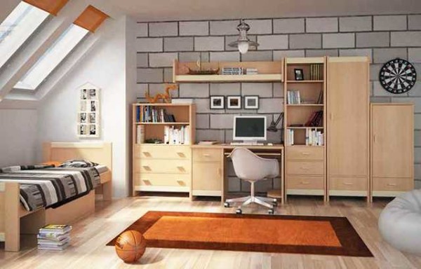 Children's room in the attic floor - many interesting solutions