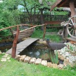 Country style garden pond
