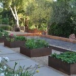 Tall beds in Art Nouveau garden decoration