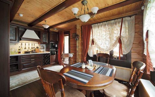 Wooden suspended ceiling