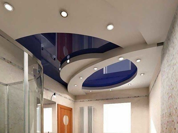 Combination of drywall and glossy film