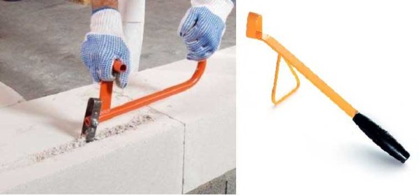 Two models of wall chaser for aerated block
