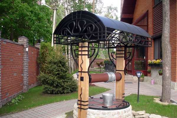 forged canopy on the well