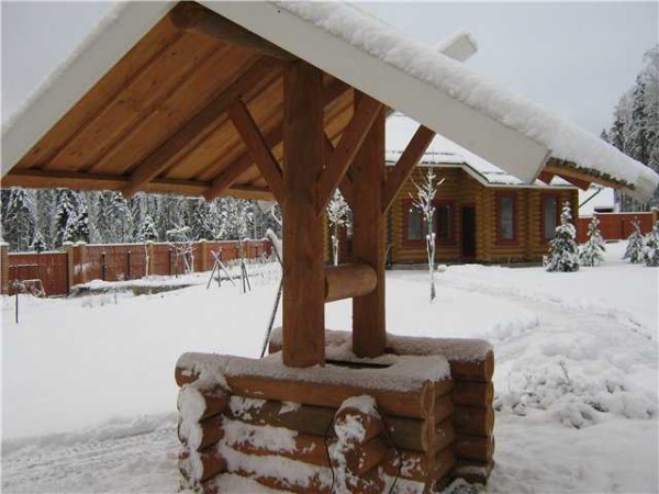 The roof above the well should be much larger than its diameter