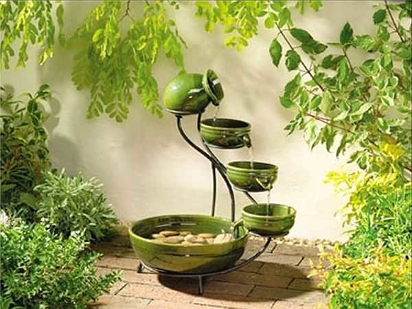 do-it-yourself fountain on the site
