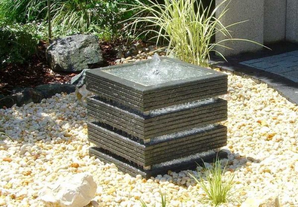 For decorating a garden in a modern style, this option is more suitable.