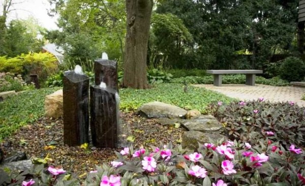 decorative fountains for summer cottages