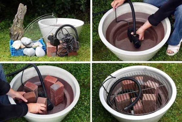 Making a small fountain with our own hands