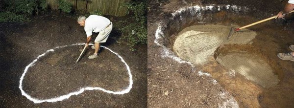 Pit marking and earthworks