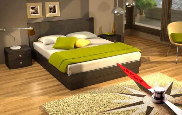 When choosing the location of the bed, consider its position relative to the cardinal points.