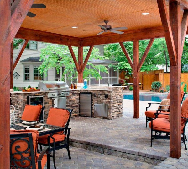 summer brick kitchen