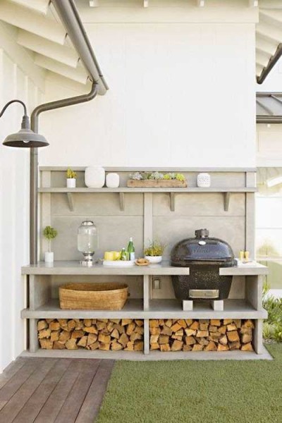 summer kitchen design in the country photo