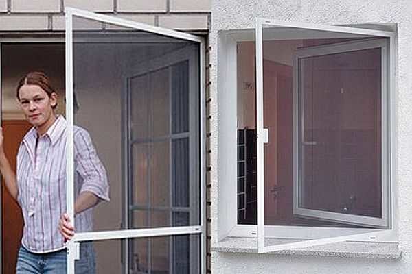 Swinging mosquito nets are convenient for doors