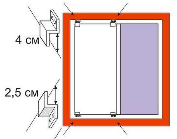Z-shaped brackets have different shelf lengths