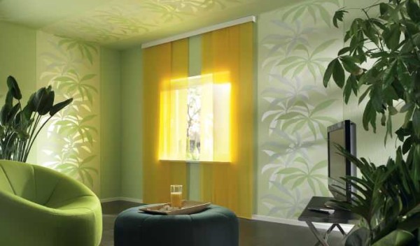 The stripe on the ceiling blurs the boundaries