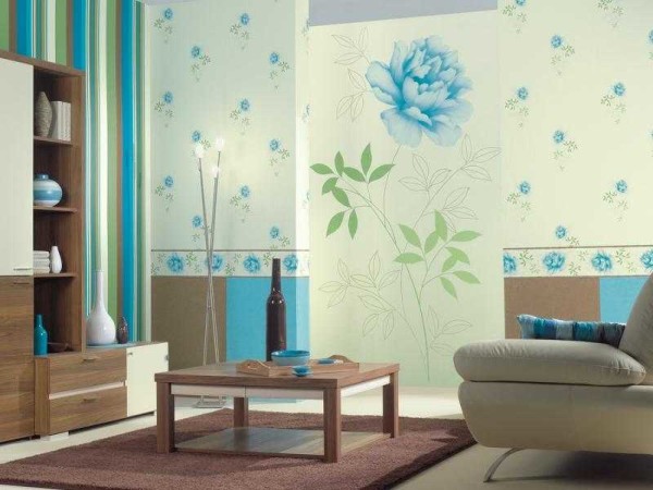 Pape the room with two types of wallpaper? Easy! And three?