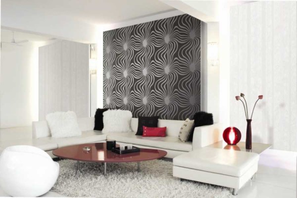 Pasting walls with different wallpapers: highlighting an accent