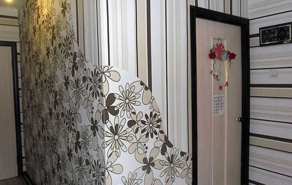 How to paste over a hallway with different wallpapers: one of the options