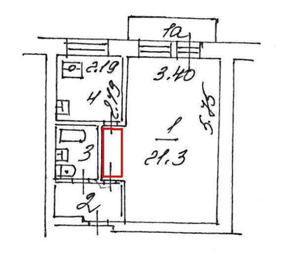 Disputed area when expanding the area of ​​the bathroom