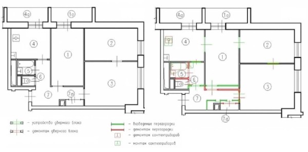 Redevelopment of a 3-room apartment in Khrushchev