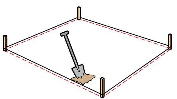 Marking a rectangular area