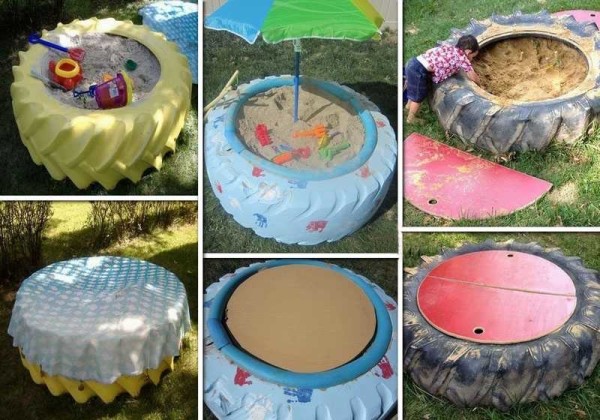 Tire sandbox: how to make