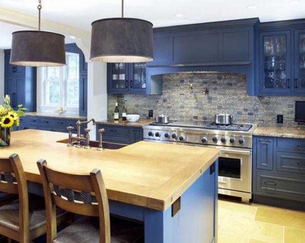 Indigo is rare in the kitchen