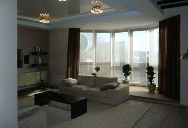 Combined curtains - Japanese and classic