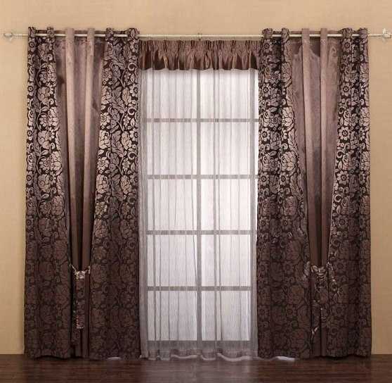 combined curtains for the living room photo